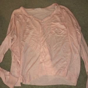 Pink long sleeve light sweater